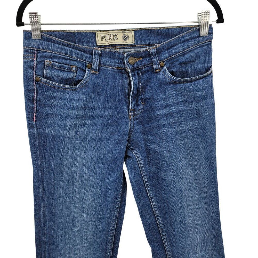 Vtg Victorias Secret Pink Womens Bootcut Jeans Sz 6L Med Wash‎ Stretch Long - Picture 4 of 12